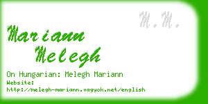 mariann melegh business card